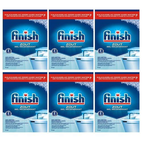 FINISH Lot de 6 Sels Régénérant Lave-Vaisselle - 4 kg