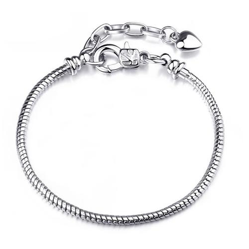 1 Cercle - 21cm - Bracelets En Zircone Cubique Pour Enfant, Accessoire Original En Os De Serpent Et Hibou, À Perles Bricolage-Même, Pour Garçon Et Fille, Nouvelle Collection