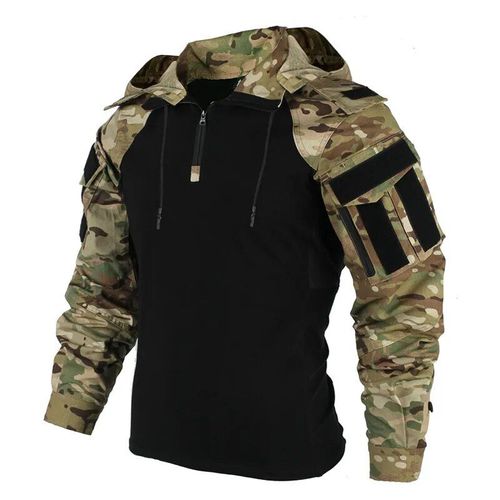 Uniforme De Skip Pour Hommes,Chemise À Capuche Camouflage En Coton Cp,Chemises Longues,Vêtements De Chasse,Vêtements De Travail Multicam De L'armée Américaine