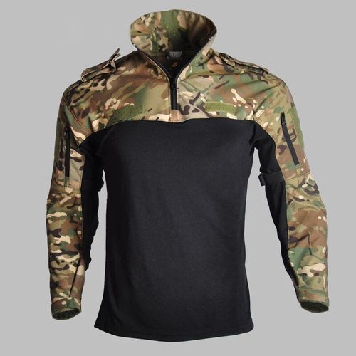 T-Shirt À Manches Longues Pour Homme,Vêtements De Sport En Plein Air,Respirant,Camouflage Tactique,Combat Airsoft,Entraînement Au Tir