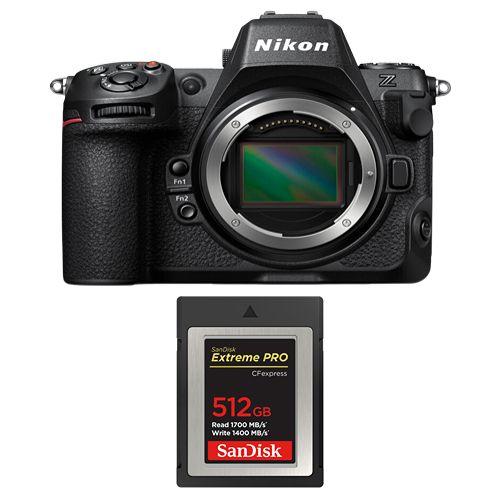 Nikon Z8 Boîtier + Carte SD SanDisk 512 Go Extreme PRO CFexpress Type B