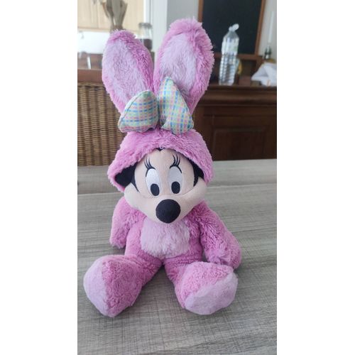 Minnie Rose Avec Son Noeud Et Sa Capuche 50 Cm.