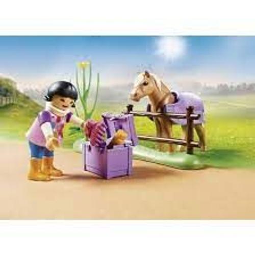 Playmobil Country - Le Poney Club - 1 Personnage, 1 Poney Islandais Et Accessoires - 26 Pièces