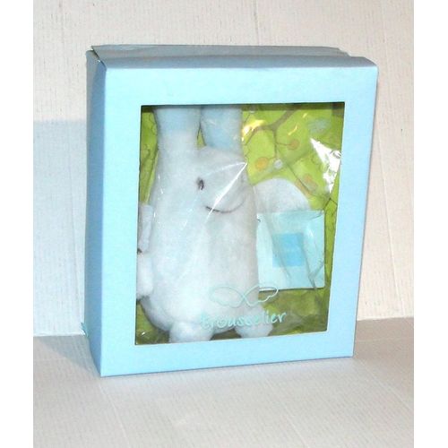 Doudou Lapin Ange Trousselier Boite Bleu