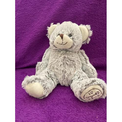 Peluche Ours Souriant Gris La Grande Récré 20 Cm