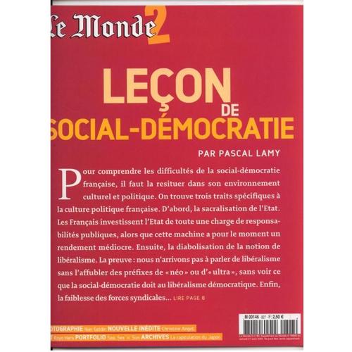 Le Monde 2 N° 80 : Lecon De Social-Democratie