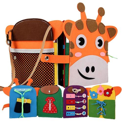 Sac D'activités Pour Tout-Petits # Jouet Montessori Girafe Activité Occupée,Jouet Éducatif Pour Les Tout-Petits, Les Enfants D'âge Préscolaire Et D'apprentissage Précoce