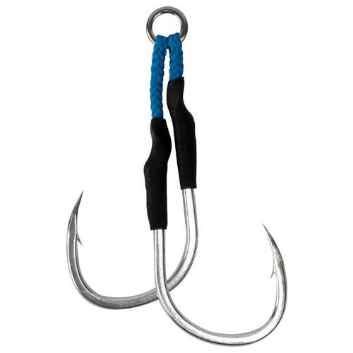 Hameçon Barbelé À Double Assistance En Acier À Haute Teneur En Carbone,Hameçons De Jigging Lents Avec Ligne Pe,Pêche En Mer,Appâts De Jigging En Métal Pour Brochet,2/0,3/0,5/0,9/0 - Type Hk042-3-0