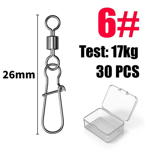 Lot De 50 Émerillons En Acier Inoxydable Pour Pêche Au Brochet,Accessoires De Pêche,Connecteur,Broche,Roulement,Roulement,Mousqueton,Hameçon,Leurre,Matériel #I