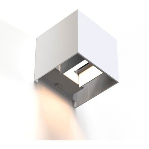 Luminaire WLAN, carré, 10 cm, IP44 pour intérieur et extér., blc