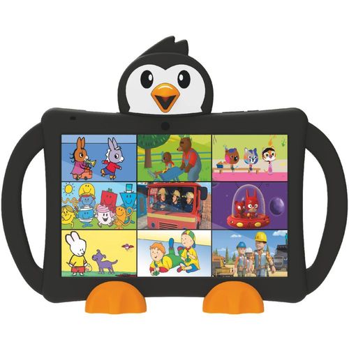 TABLETTE TACTILE LOGICOM LOGIKIDS 10,1" POUR ENFANTS DE 3 À 8 ANS 32 GO NOIR + COQUE DE PROTECTION EN SILICONE PINGOUIN