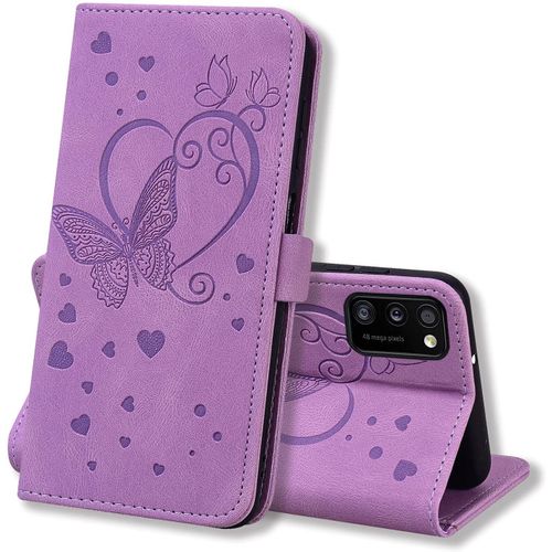 Coque Samsung Galaxy A41, Coque Portefeuille Samsung A41, Protection Etui Galaxy A41, Housse Premium En Cuir Pu [Porte Carte] Couverture Du Livre Pour Galaxy A41, Violet