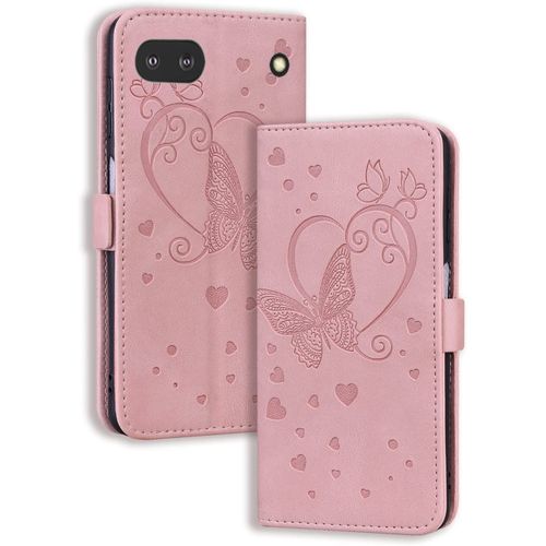 Coque Google Pixel 6a, Coque Portefeuille Google Pixel 6a, Protection Etui Google Pixel 6a, Housse Premium En Cuir Pu [Porte Carte] Couverture Du Livre Pour Google Pixel 6a, Rose