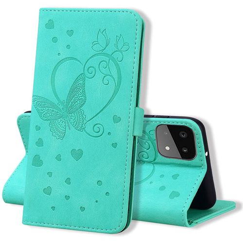 Coque Samsung Galaxy A22 4g, Coque Portefeuille Samsung A22 4g, Protection Etui Housse Premium En Cuir Pu [Porte Carte] Couverture Du Livre Pour Samsung Galaxy A22 4g 6,4"", Vert