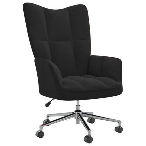 Vidaxl Chaise De Relaxation Noir Velours