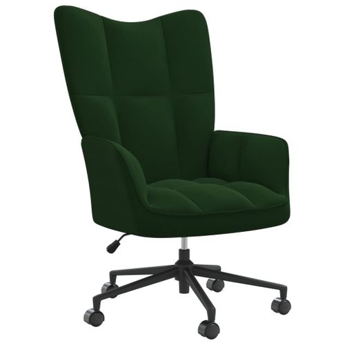 Vidaxl Chaise De Relaxation Vert Foncé Velours
