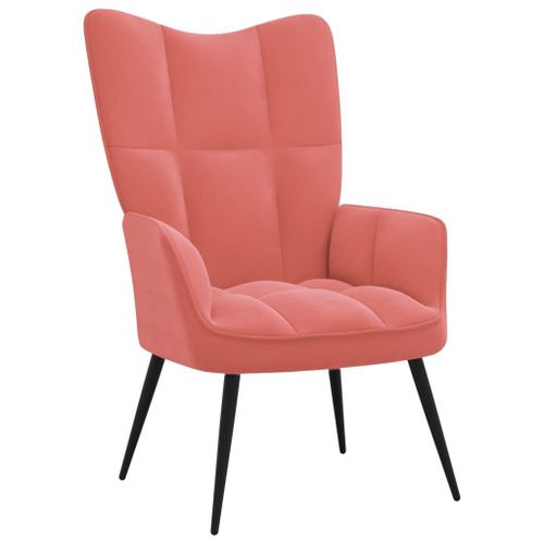 Vidaxl Chaise De Relaxation Rose Velours