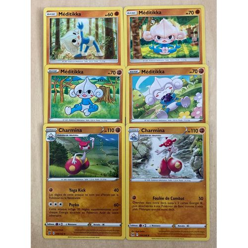 (2909) 4x Meditikka + 2x Charmina (Pokemon)