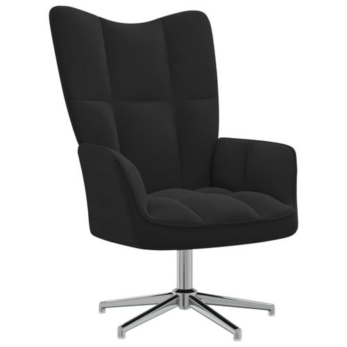 Vidaxl Chaise De Relaxation Noir Velours