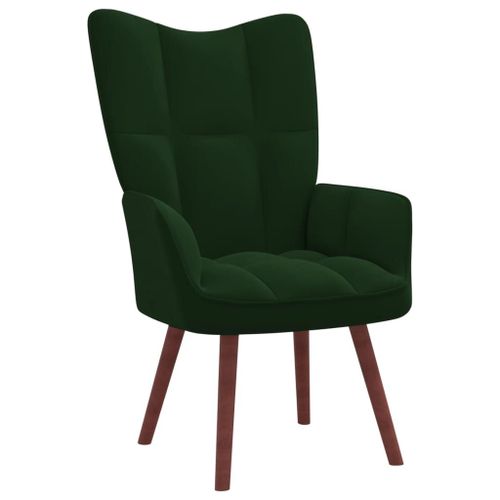 Vidaxl Chaise De Relaxation Vert Foncé Velours