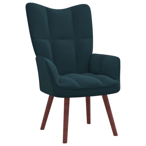 Vidaxl Chaise De Relaxation Bleu Velours