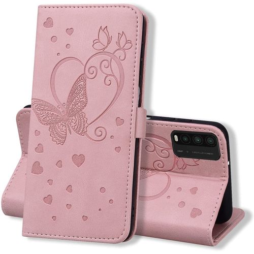 Coque Xiaomi Redmi 9t, Coque Portefeuille Xiaomi Redmi 9t, Protection Etui Housse Premium En Cuir Pu [Porte Carte] Couverture Du Livre Pour Xiaomi Redmi 9t, Rose