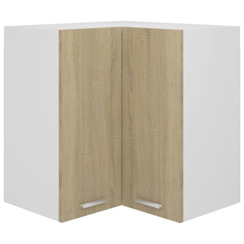 Vidaxl Armoire D'angle Suspendue Chêne Sonoma 57x57x60 Cm Aggloméré