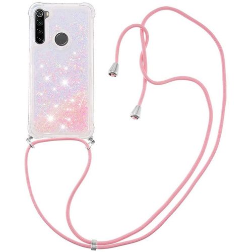Pour Xiaomi Poco X3 Nfc Coque, Bling Liquide Paillette Antichoc Kawaii Etui Housse Avec Cordage Lanyard Case Pour Xiaomi Poco X3 Nfc. Lp Star Pink