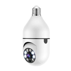 Caméra de Surveillance Ampoule 4K 8MP Zoom 10X Lecteur + Carte 128G