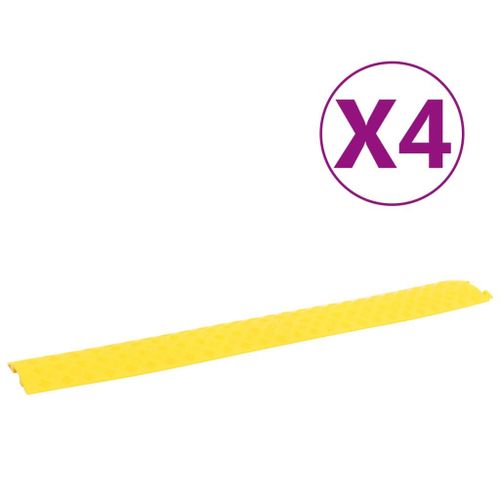 Vidaxl Rampes De Protection De Câble 4 Pcs 98,5 Cm Jaune