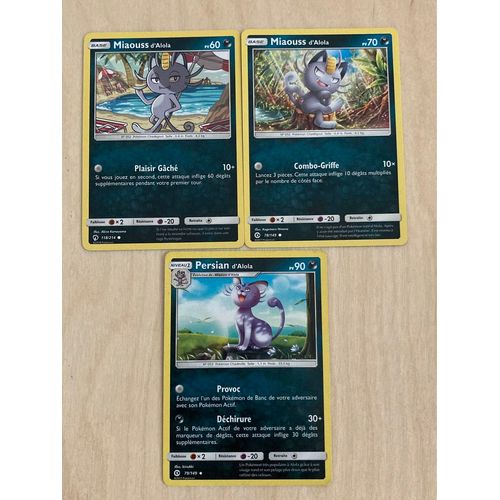 (3125) 2x Miaouss D’Alola + Persian D’Alola (Pokemon) 