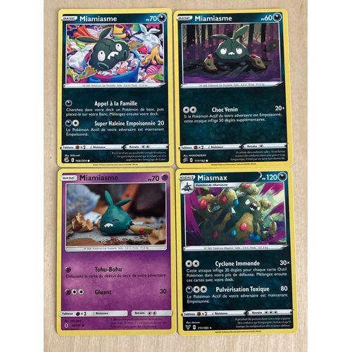 (3124) 3x Miamiasme + Miasmax (Pokemon) 
