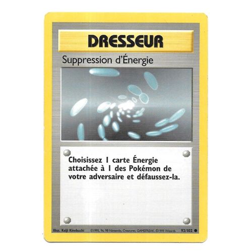 Carte Pokémon / Dresseur Suppression D'energie 92/102 - Set De Base (Fr)