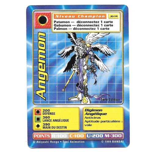 Carte Digimon / Angemon Jd-14