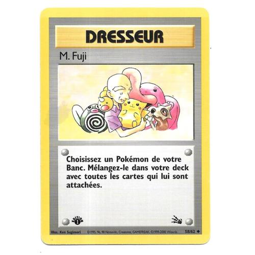 Carte Pokémon / Dresseur M. Fuji 58/62 [Premiere Edition] - Fossile Wizards (Fr)