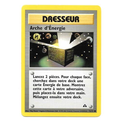 Carte Pokémon - Dresseur Arche D'energie 75/75 - Set Neo Discovery (Fr)