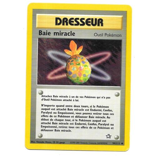 Carte Pokémon / Dresseur Baie Miracle 94/111 - Neo Genesis Wizards (Fr)