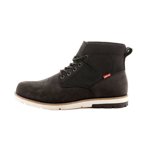 Levi's Bottes Pour Jax Bottines Boots Cuir Logo Lacets Unicolore Noir