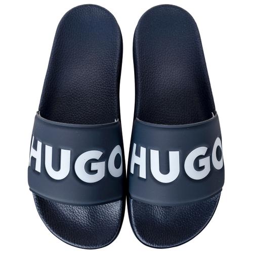Hugo Sandales De Bain Pour Match It Slide Rblg Chaussures De Bain Tongs Logo Bleu Foncé Eur