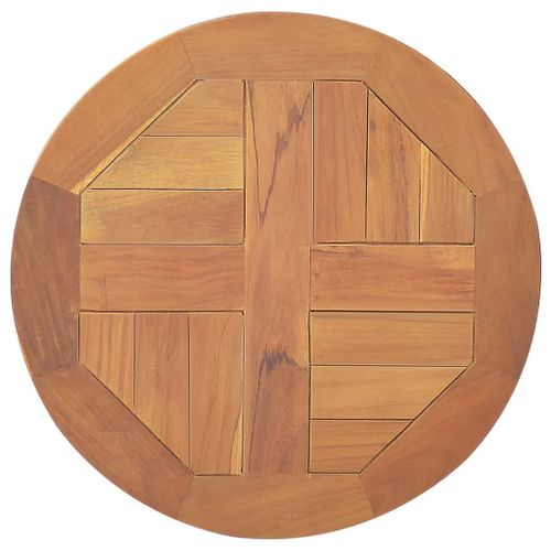 Vidaxl Dessus De Table Bois De Teck Solide Rond 2,5 Cm 40 Cm