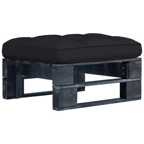 Vidaxl Pouf Palette De Jardin Bois De Pin Imprégné De Noir