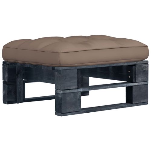 Vidaxl Pouf Palette De Jardin Bois De Pin Imprégné De Noir