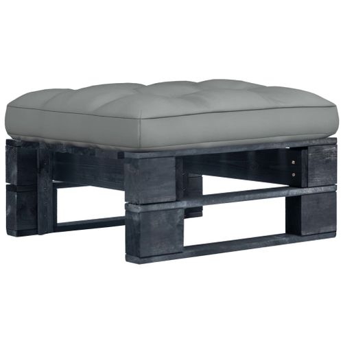 Vidaxl Pouf Palette De Jardin Bois De Pin Imprégné De Noir