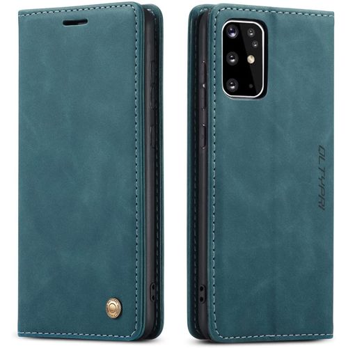 Etui Coque Pour Samsung Galaxy S20 Plus, Portefeuille Fentes Cartes Housse Antichoc Cuir Pu Vintage Portefeuille Etui Compatible Avec Samsung Galaxy S20 Plus - Bleu