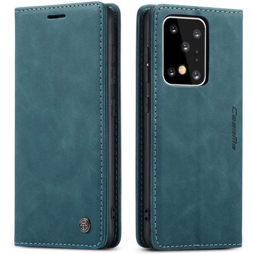 Etui Coque Pour Samsung Galaxy S20 Ultra, Portefeuille Fentes Cartes Housse Antichoc Cuir Pu Vintage Portefeuille Etui Compatible Avec Samsung Galaxy S20 Ultra - Bleu
