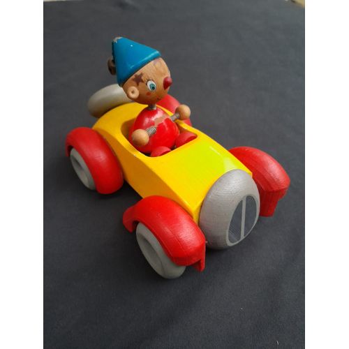 Jouet Oui Oui Ancien En Bois - Oui-Oui En Voiture - Enid Blyton
