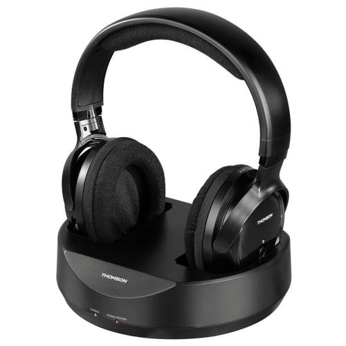 Thomson WHP3001BK - Écouteurs - circum-aural - sans fil - noir