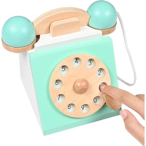Lot de 2 jouets téléphoniques rotatifs rétro pour bébé - Modèle de