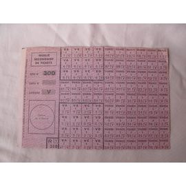 Ww2/Postwar France Ticket De Rationnement Feuille Secondaire De Ticket Série 300 Catégorie V 7