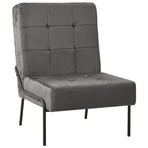 Vidaxl Chaise De Relaxation 65x79x87 Cm Gris Foncã© Velours